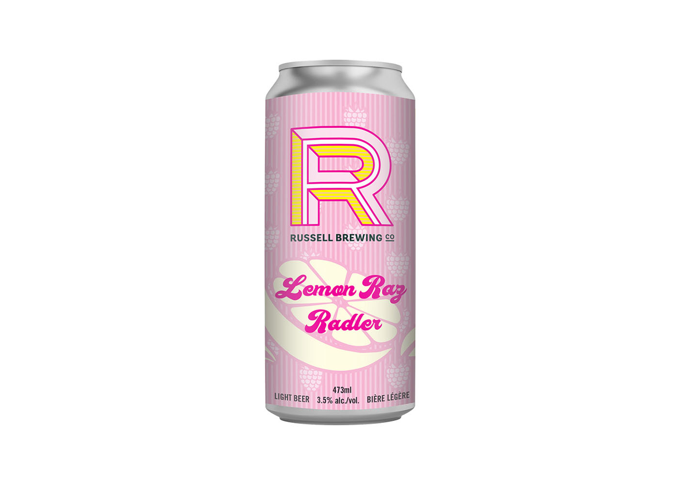 Lemon Raz Radler – 473mL – Russell Brewing